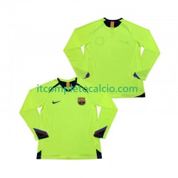 Maglia FC Barcelona 2005 Retro Divisa Away 2006 Manica Lunga ,Uomo