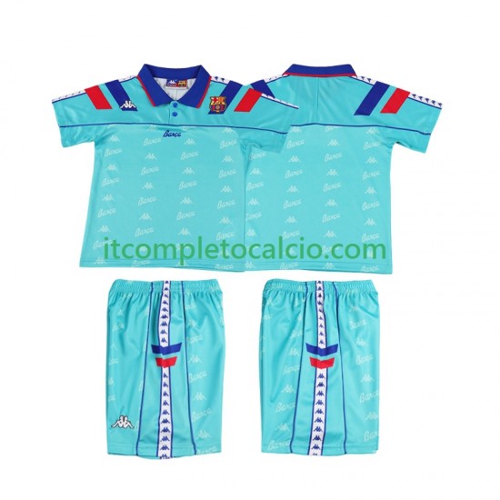 Maglia FC Barcelona 1992 1995 Retro Divisa Away Manica Corta ,Bambino