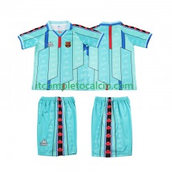 Maglia FC Barcelona 1996 1997 Retro Divisa Away Manica Corta ,Bambino