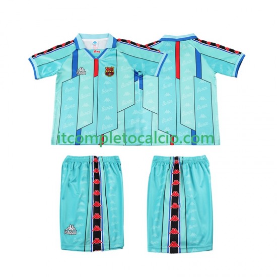 Maglia FC Barcelona 1996 1997 Retro Divisa Away Manica Corta ,Bambino