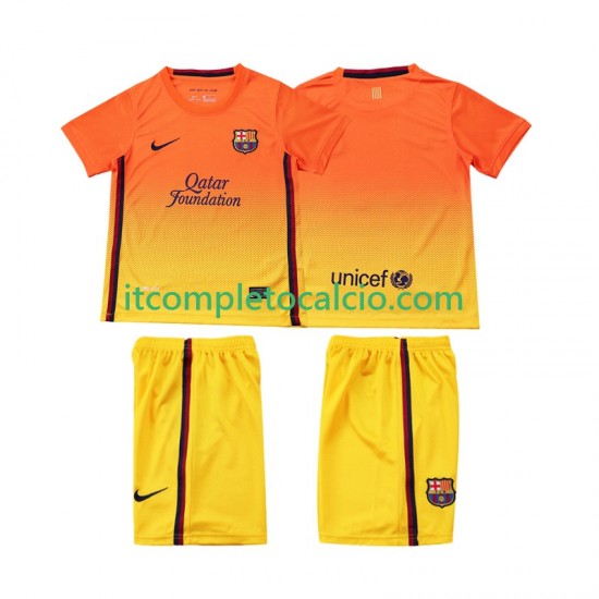 Maglia FC Barcelona 2012 2013 Retro Divisa Away Manica Corta ,Bambino