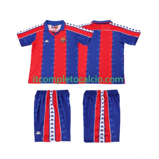 Maglia FC Barcelona 1992 1995 Retro Divisa Home Manica Corta ,Bambino