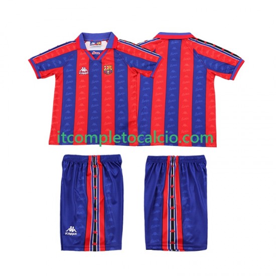 Maglia FC Barcelona 1996 1997 Retro Divisa Home Manica Corta ,Bambino