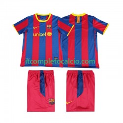Maglia FC Barcelona Retro Divisa Home 2011 2010 Manica Corta ,Bambino