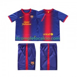 Maglia FC Barcelona 2012 2013 Retro Divisa Home Manica Corta ,Bambino