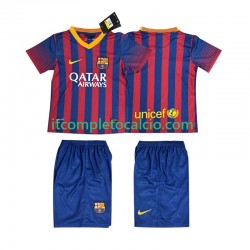 Maglia FC Barcelona 2013 2014 Retro Divisa Home Manica Corta ,Bambino