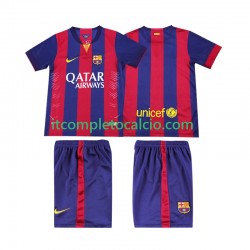 Maglia FC Barcelona 2014 2015 Retro Divisa Home Manica Corta ,Bambino