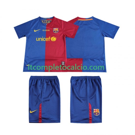 Maglia FC Barcelona Champions League 2009 Retro Divisa Home 2008 Manica Corta ,Bambino