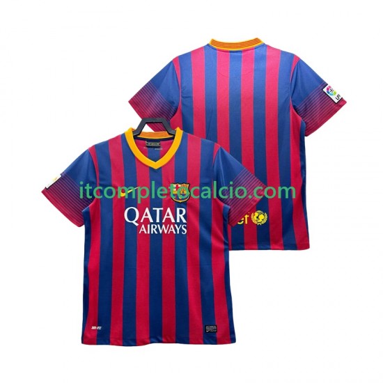 Maglia FC Barcelona 2013 2014 Retro Divisa Home Manica Corta ,Uomo