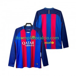 Maglia FC Barcelona 2016 2017 Retro Divisa Home Manica Lunga ,Uomo