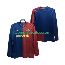 Maglia FC Barcelona Champions League 2009 Retro Divisa Home 2008 Manica Lunga ,Uomo
