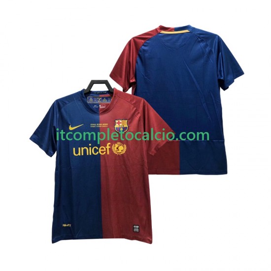 Maglia FC Barcelona Champions League 2009 Retro Divisa Home 2008 Manica Corta ,Uomo