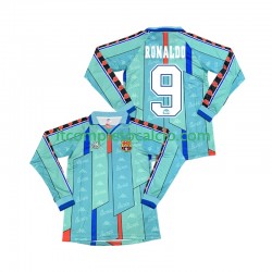 Maglia FC Barcelona Ronaldo 9 1996 1997 Retro Divisa Away Manica Lunga ,Uomo