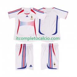 Maglia Francia Retro Divisa Away 2006 Manica Corta ,Bambino