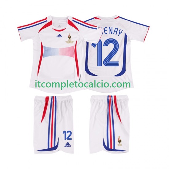 Maglia Francia Henry 12 Retro Divisa Away 2006 Manica Corta ,Bambino