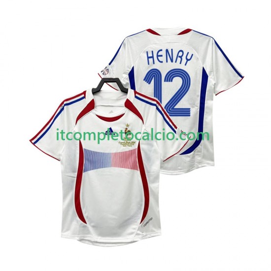 Maglia Francia Henry 12 Retro Divisa Away 2006 Manica Corta ,Uomo