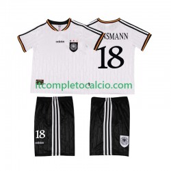 Maglia Germania KLINSMANN 18 1996 Retro Divisa Home Manica Corta ,Bambino