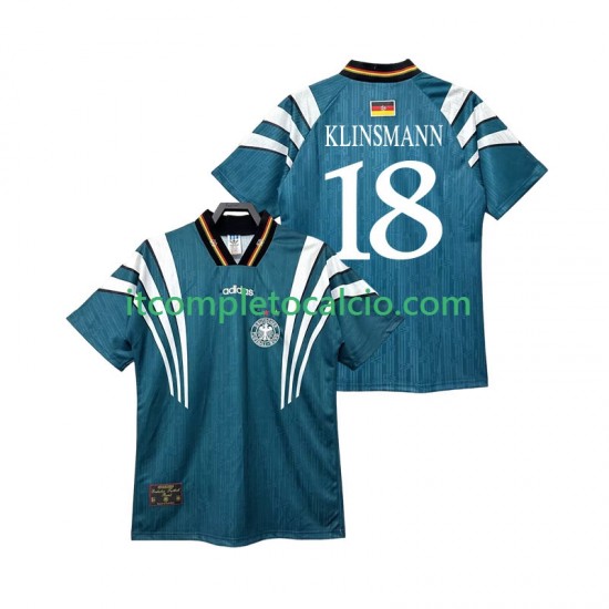 Maglia Germania KLINSMANN 18 1996 Retro Divisa Away Manica Corta ,Uomo