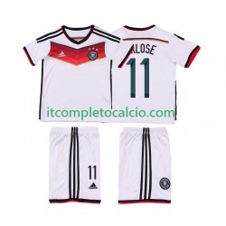 Maglia Germania KLOSE 11 2014 Retro Divisa Home Manica Corta ,Bambino