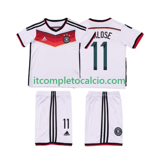Maglia Germania KLOSE 11 2014 Retro Divisa Home Manica Corta ,Bambino