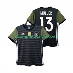 Maglia Germania MULLER 13 2016 Retro Divisa Away Manica Corta ,Uomo