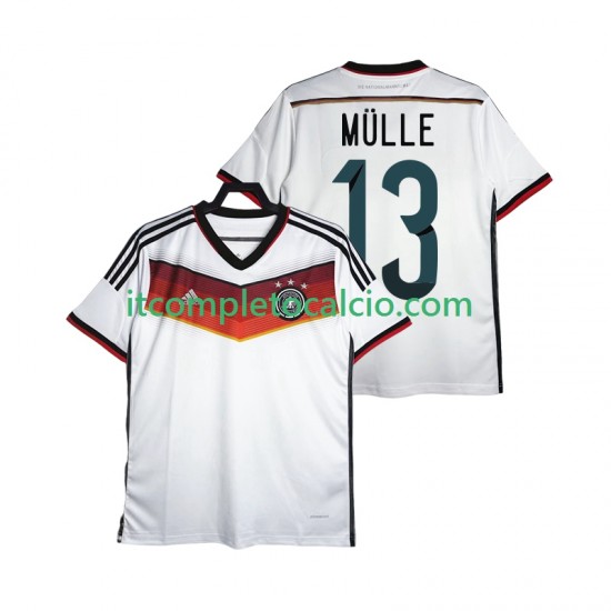 Maglia Germania MULLER 13 2014 Retro Divisa Home Manica Corta ,Uomo