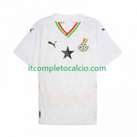Maglia Ghana Divisa Home 2025 Manica Corta ,Uomo