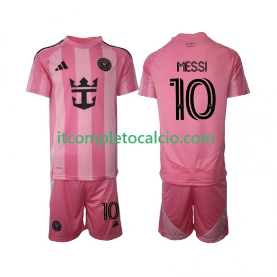 Maglia Inter Miami Lionel Messi 10 Divisa Home 2025 Manica Corta ,Bambino