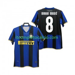 Maglia Inter Milan Ibrahimovic 8 Champions League 2009 Retro Divisa Home 2008 Manica Corta ,Uomo