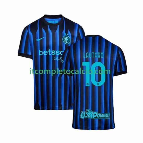 Maglia Inter Milan Lautaro Martinez 10 Divisa Home 2025-2026 Manica Corta ,Uomo
