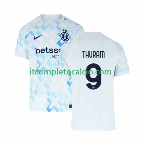 Maglia Inter Milan Marcus Thuram 9 Divisa Away 2025-2026 Manica Corta ,Uomo