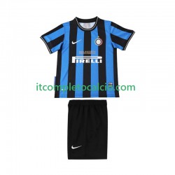 Maglia Inter Milan 2009 Retro Divisa Home 2010 Manica Corta ,Bambino