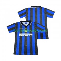 Maglia Inter Milan 1997 Retro Divisa Home 1998 Manica Corta ,Uomo