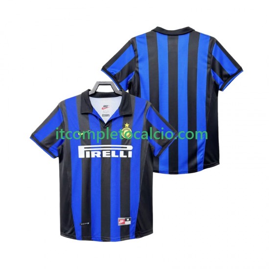 Maglia Inter Milan Retro Divisa Home 1998 1999 Manica Corta ,Uomo