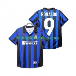 Maglia Inter Milan Roanldo 9 Retro Divisa Home 1998 1999 Manica Corta ,Uomo