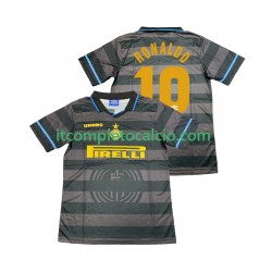Maglia Inter Milan Ronaldo 10 1997 Retro Terza Divisa 1998 Manica Corta ,Uomo