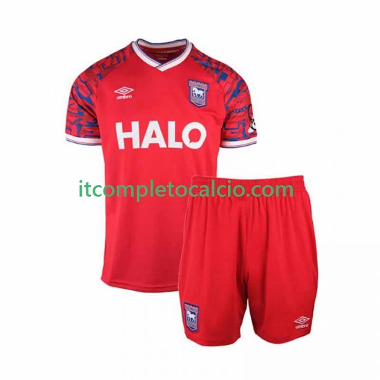 Maglia Ipswich Town Divisa Away 2025-2026 Manica Corta ,Bambino