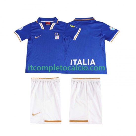 Maglia Italia 1996 Retro Divisa Home Manica Corta ,Bambino