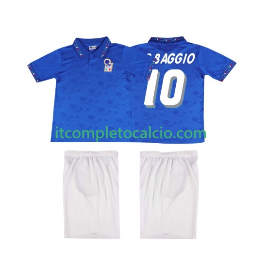 Maglia Italia Roberto Baggio 10 Retro Divisa Home 1994 Manica Corta ,Bambino
