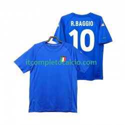 Maglia Italia Roberto Baggio 10 2000 Retro Divisa Home Manica Corta ,Uomo