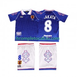 Maglia Giappone NAKATA 8 Retro Divisa Home 1998 Manica Corta ,Bambino