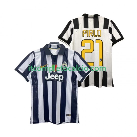 Maglia Juventus Andrea Pirlo 21 2014 2015 Retro Divisa Home Manica Corta ,Uomo