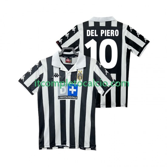 Maglia Juventus DEL PIERO 10 2000 Retro Divisa Home 1999 Manica Corta ,Uomo