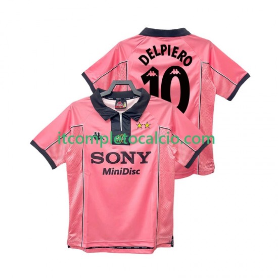 Maglia Juventus DEL PIER0 10 1997 Retro Divisa Away 1998 Manica Corta ,Uomo
