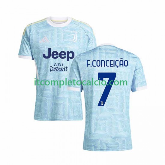 Maglia Juventus Francisco Conceicao 7 Divisa Away 2025-2026 Manica Corta ,Uomo