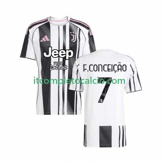 Maglia Juventus Francisco Conceicao 7 Divisa Home 2025-2026 Manica Corta ,Uomo