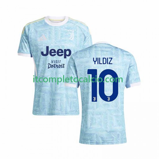 Maglia Juventus Kenan Yildiz 10 Divisa Away 2025-2026 Manica Corta ,Uomo