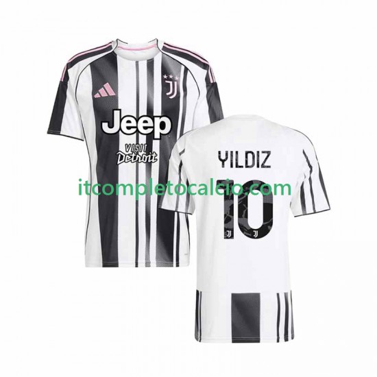 Maglia Juventus Kenan Yildiz 10 Divisa Home 2025-2026 Manica Corta ,Uomo