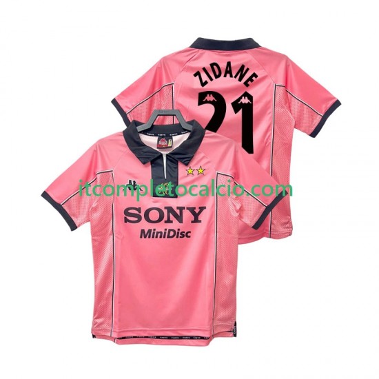 Maglia Juventus ZIDANE 21 1997 Retro Divisa Away 1998 Manica Corta ,Uomo