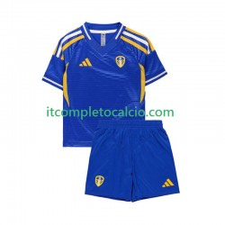 Maglia Leeds United Divisa Away 2025-2026 Manica Corta ,Bambino